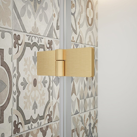 TRINITY GOLD MATT kabina prysznicowa 900x800mm, szkło czyste, lewe