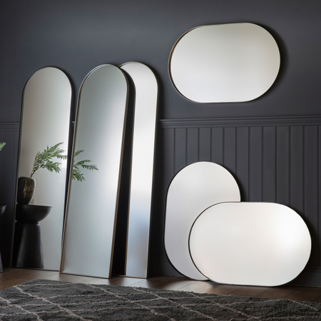 Lustro Hurston Elipse czarne 600 x 30 x 900 mm