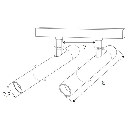 Maxlight M0020D Reflektor Magnetyczny Podwójny System Dali 10W 666LM 3000K