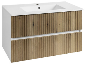 PANEDA STRIP szafka umywalkowa 89,5x55x45,2cm, dąb emporio
