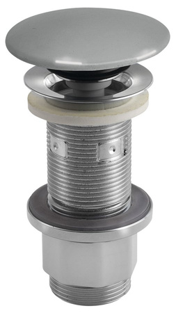 Korek umywalkowy 5/4'', klik-klak, betonowy grzybek, 10-80mm, szary półpołysk