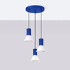 Lampa wisząca ESTRIA 3P biała/ultramaryna
