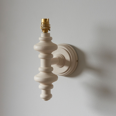Carnaby Wall Light Fitting Satin Almond White
