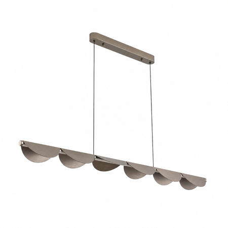 Lampa wisząca NAMI LINE 143 cm - LED, szary szczotkowany, falista forma