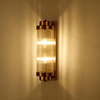 Lampa ścienna STELO 40 cm - kinkiet kryształowy LED, rama metalowa, złoty