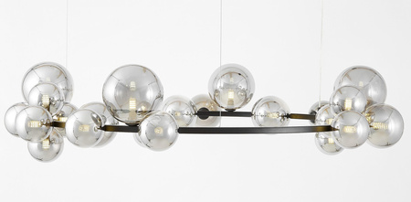 NOWOCZESNA LAMPA WISZĄCA CZARNO-DYMIONY MERIDO W24