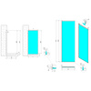 ARCHITEX zestaw do mocowania szkła, ściana-podłoga-sufit, 1615x2600mm, polerowane aluminium