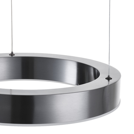 Lampa wisząca CIRCLE 40 cm - LED, ring tytan szczotkowany