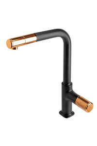 Bat. ARDESIA zlew. z wyc. natr., rose gold/black
