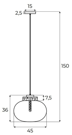 MAXLIGHT P0518 LAMPA WISZĄCA MOONSTONE AMBER GLASS+WHITE MARBLE