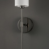 Lampa ścienna DARLING 53 cm- czarny kinkiet z abażurem
