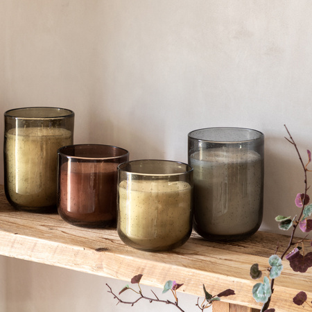 Glass Filled Candle Large Smoke Rose Oud