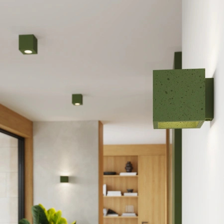 Kinkiet QUAD beton zielona oliwka