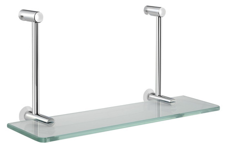 Półka szklana do powieszenia na kabinie prysznicowej 400x180x125mm, chrom