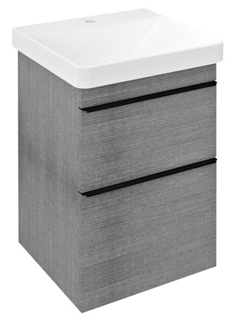 SITIA szafka umywalkowa 46,4x70x44,2cm, 2 szuflady, dąb srebrny