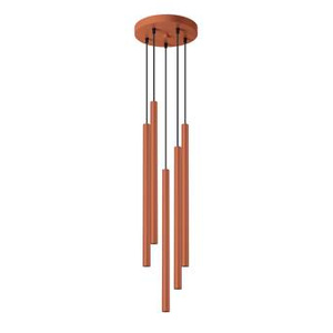 Lampa wisząca PASTELO 5P ochra czerwona