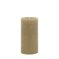Pillar Candle Rustic Olive (2pk) 90x90x180mm