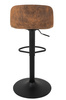 Krzesło barowe STOR PU regulowane  brązowe