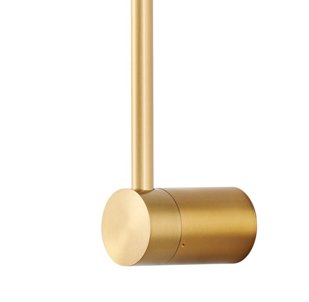 Lampa ścienna SPARO 60 cm - prosty, długi LED, metal, złoty