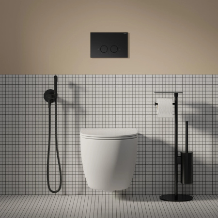SET: STRONGFRAME stelaż podt. z ECO spłuk. + STEEL-R45 stal. przy. spł., czarny półmat