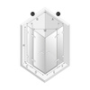 NZ2 Kabina prysznicowa OXIA GUNMETAL BRUSHED 2D 80x80x200 szkło czyste 8mm Active Shield 2.0