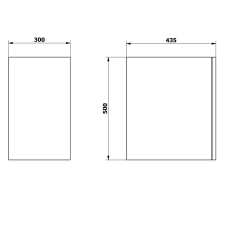 ODETTA szafka wisząca dolna 30x50x43,5cm, prawa/lewa, biały połysk