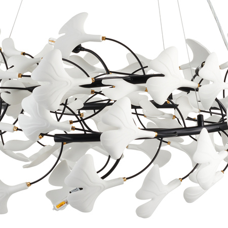 Lampa wisząca BOTANIKA 150 cm - czarna, G9, regulowana, designerska