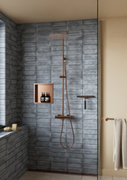 Iris System prysznicowy termostatyczny (Szczotkowana miedź)