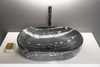 CALEO umywalka ceramiczna nabłatowa, 60x42cm, carnico marmor
