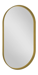 AVONA lustro w ramie 40x70cm, owalne, złoty mat