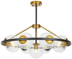 NOWOCZESNA LAMPA WISZĄCA CZARN0-ZŁOTA DONZANO W9 PRO