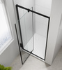 EASY BLACK drzwi prysznicowe obrotowe 880-1020mm, szkło czyste