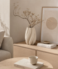 Wazon dekoracyjny BIZZOTTO JOLEEN BEIGE H31 – beżowa ceramika 3D
