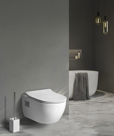 LUNA WC wiszące, Vortex Rimless, 35,5x49cm, biały