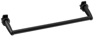 Wieszak na ręczniki na grzejnik, 36cm, prosty, czarny mat