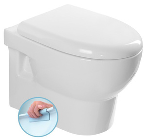 ABSOLUTE WC miska zawieszana, Rimless, 35x50cm, biała