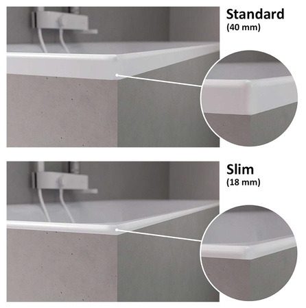 NOEMI SLIM wanna prostokątna 170x70x39cm, biała
