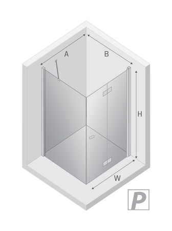 Kabina prysznicowa NEW SOLEO LIGHT GOLD 1D prostokątna P 80x100x195 szkło czyste 6mm Active Shield 2.0 - składane