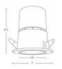 DOWNLIGHT SPOT LED 10W WHITE MATT - BLACK MATT REFLECTOR
