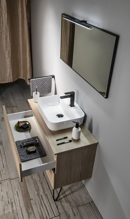 ODETTA szafka umywalkowa 82x50x43,5cm, sosna rustykalna