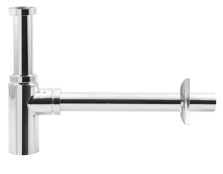 Syfon umywalkowy 5/4", odpływ 32mm, okrągły, chrom