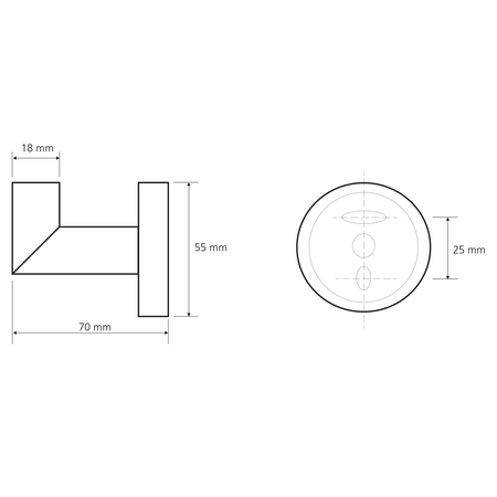 X-ROUND haczyk, chrom