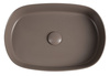 INFINITY OVAL umywalka ceramiczna nablatowa 55x36cm, brązowa