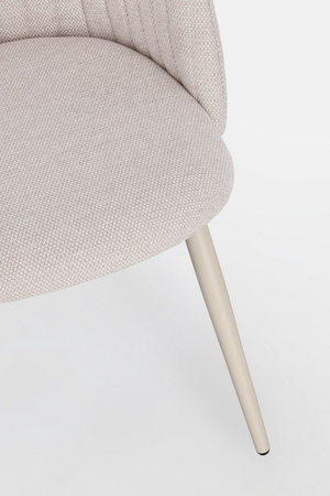 Krzesło BIZZOTTO QUEEN – ciepły szary / taupe (2 szt.)
