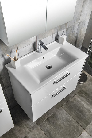 VEGA szafka umywalkowa 82x67,6x43,6cm, 2 szuflady, biała