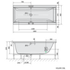 CLEO wanna z hydromasażem, 180x90x48cm, Highline Hydro-Air, chrom