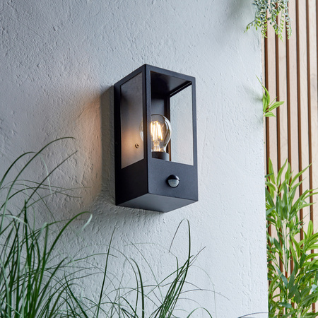 Oxford Outdoor PIR 1 Wall Light Black