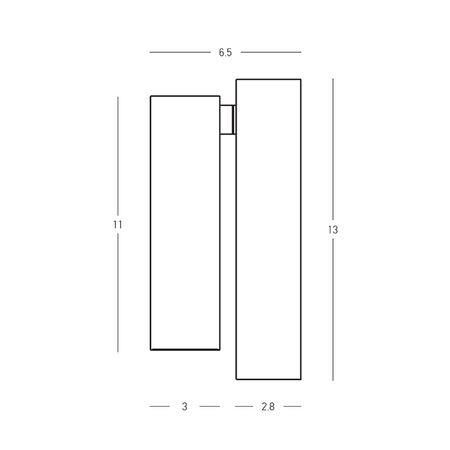 WALL LED READING LIGHT 3W 3000K TOUCH DIM METAL - ALUMINIUM