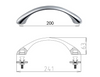 SYMMETRIC uchwyt do wanny 240mm, chrom