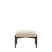 Humber Footstool Cream Faux Sheepskin